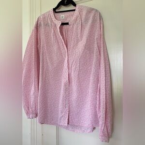 GAP Pink Floral Button-Down Shirt